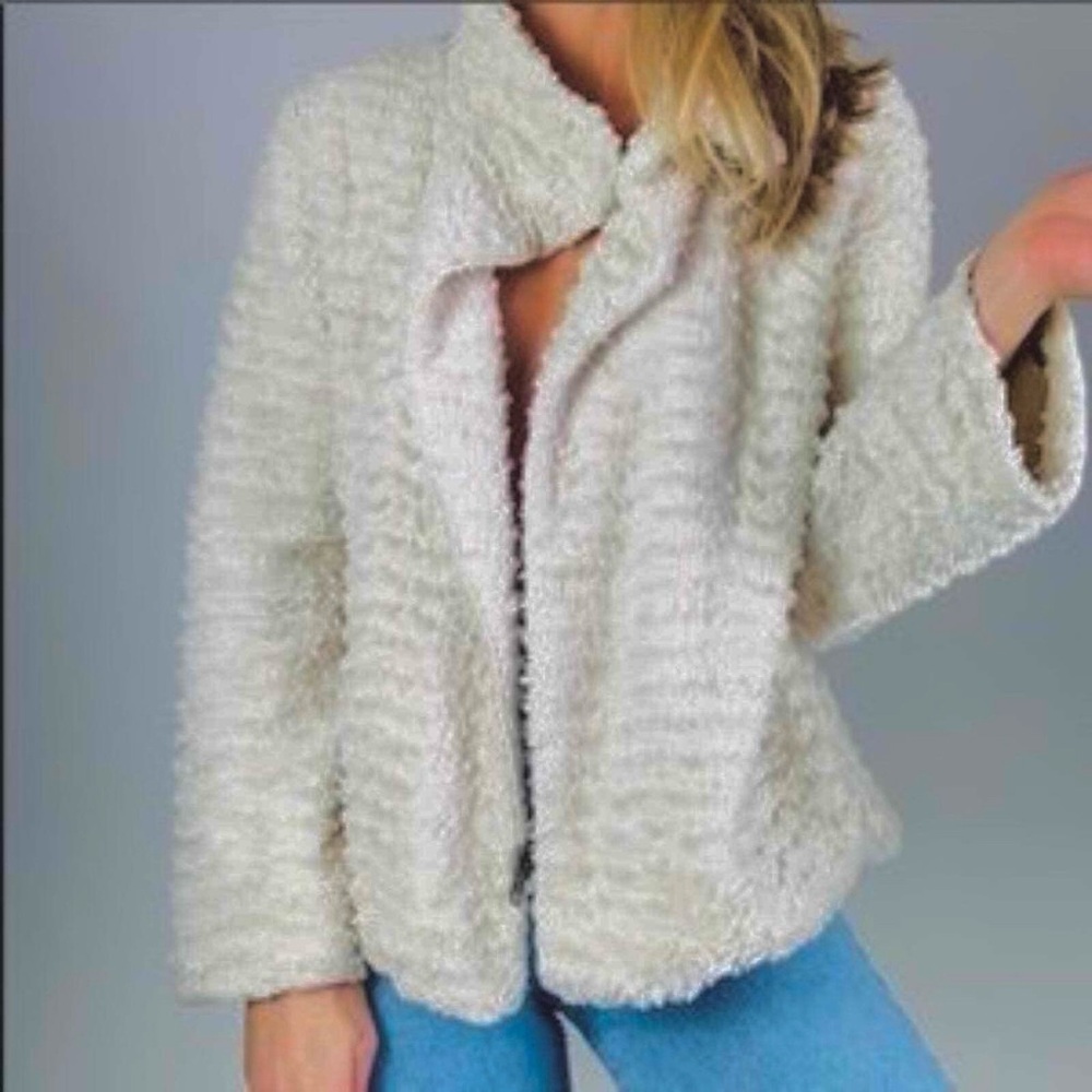 Patagonia Ivory Teddy Jacket Open Front